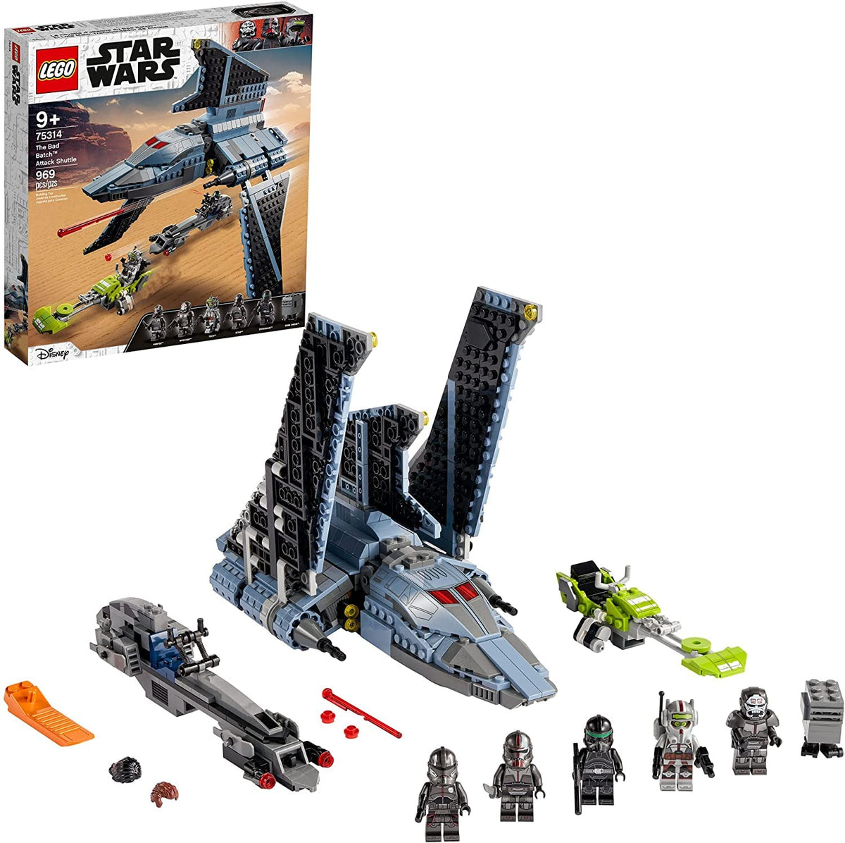 LEGO Star Wars Attack Shuttle front view, fueling imaginative play sessions