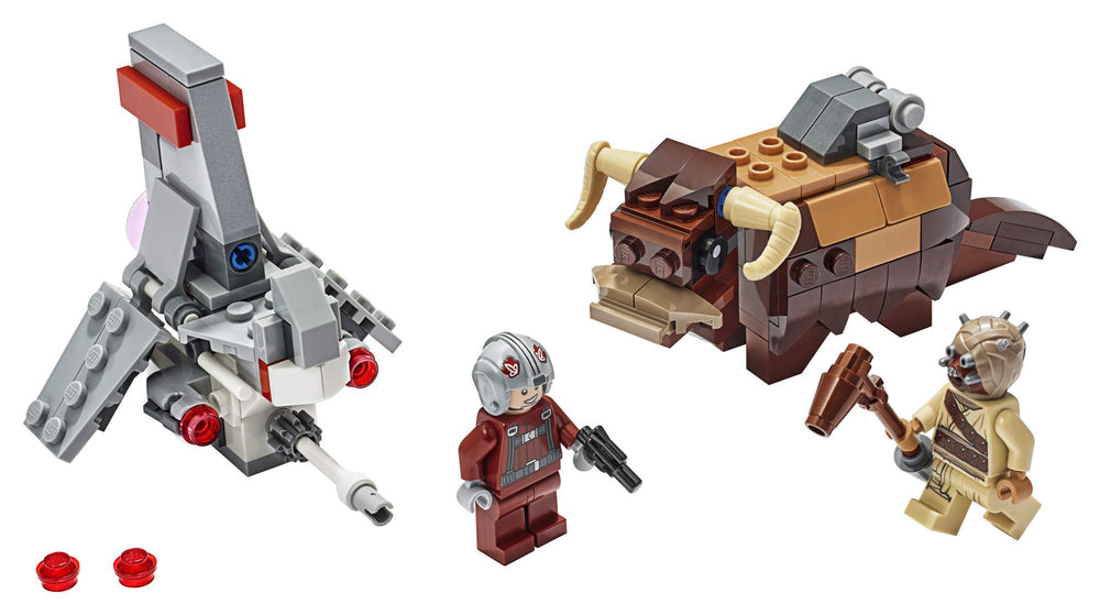 LEGO Star Wars Bantha figure with Tusken Raider rider for imaginative space-western storytelling