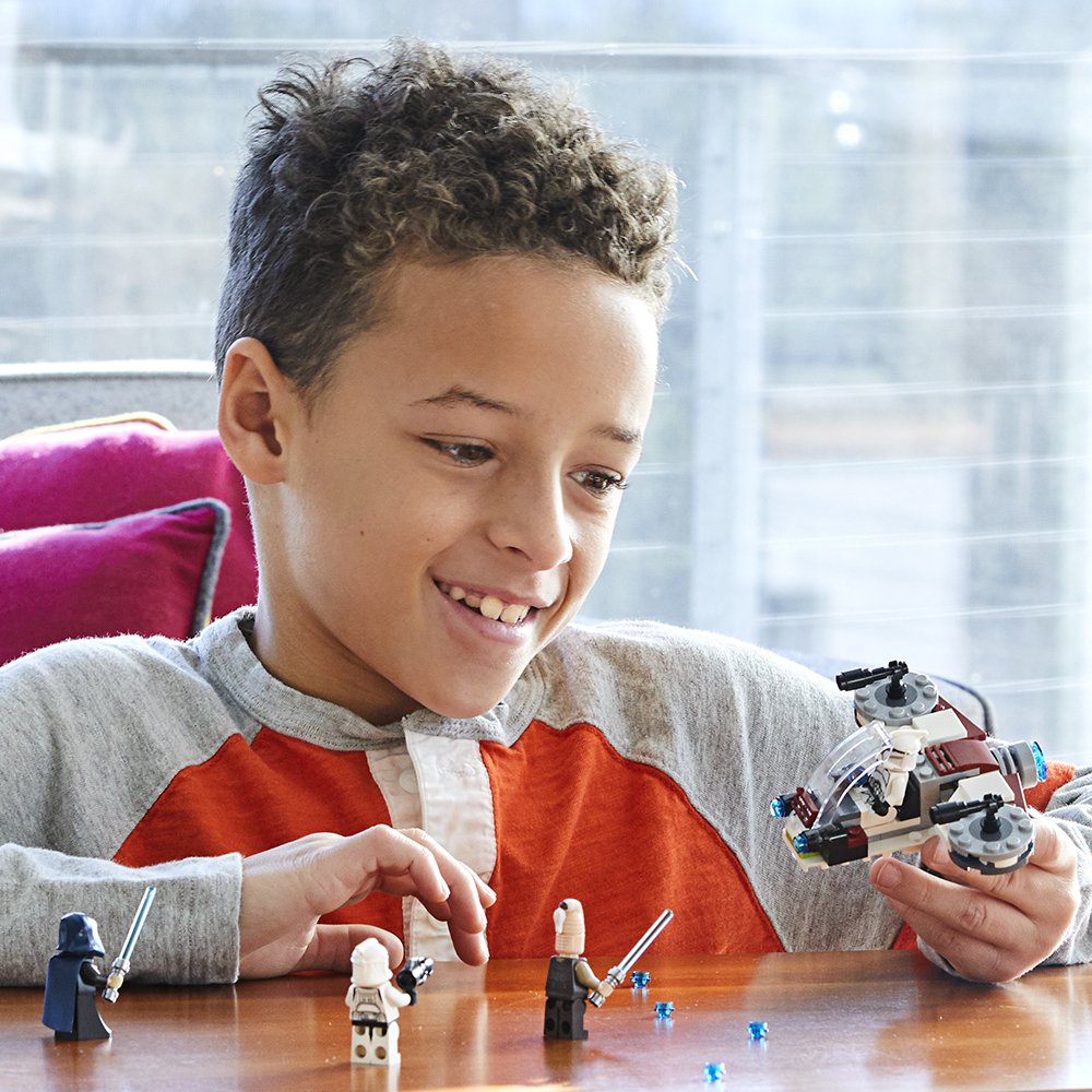 Barriss Offee Jedi figure ready for story scenes in LEGO Star Wars