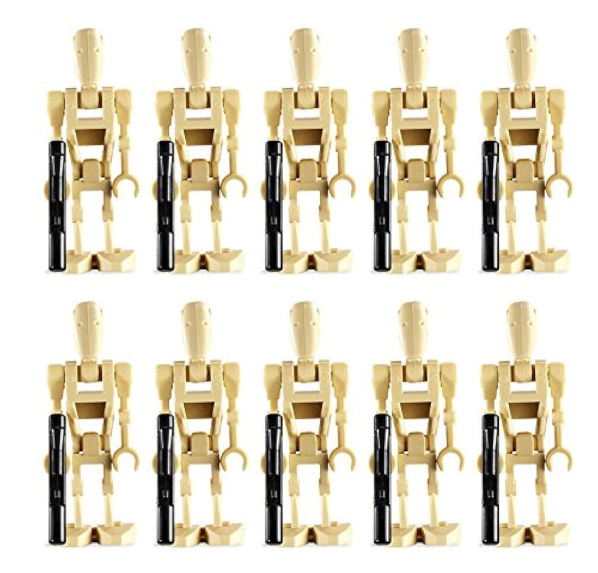 LEGO Star Wars Battle Droids minifigs in a 10-pack for imaginative play.