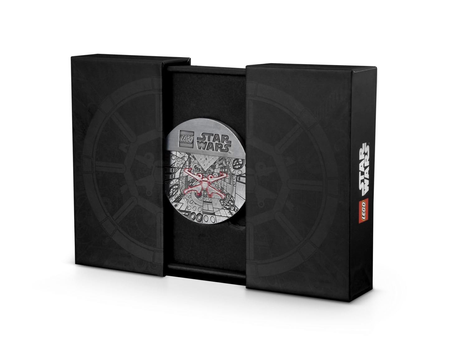 LEGO Star Wars Battle of Yavin Coin showcases intricate detailing for display and collection