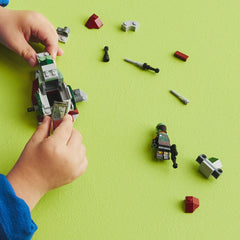 Boba Fett minifigure with blaster and jetpack boosts storytelling play.