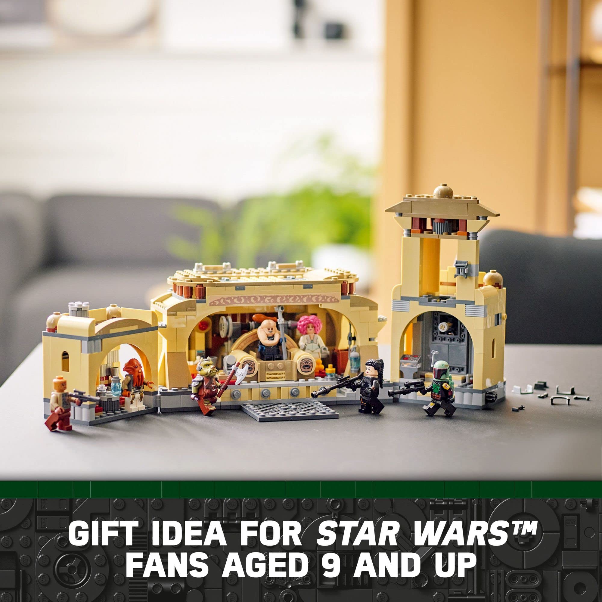 LEGO Star Wars Boba Fett's Throne Room includes seven minifigures for rich storytelling
