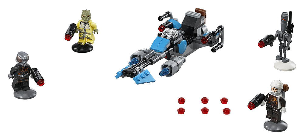 LEGO Star Wars 4-loom figure with IG-88 on a blue speeder bike