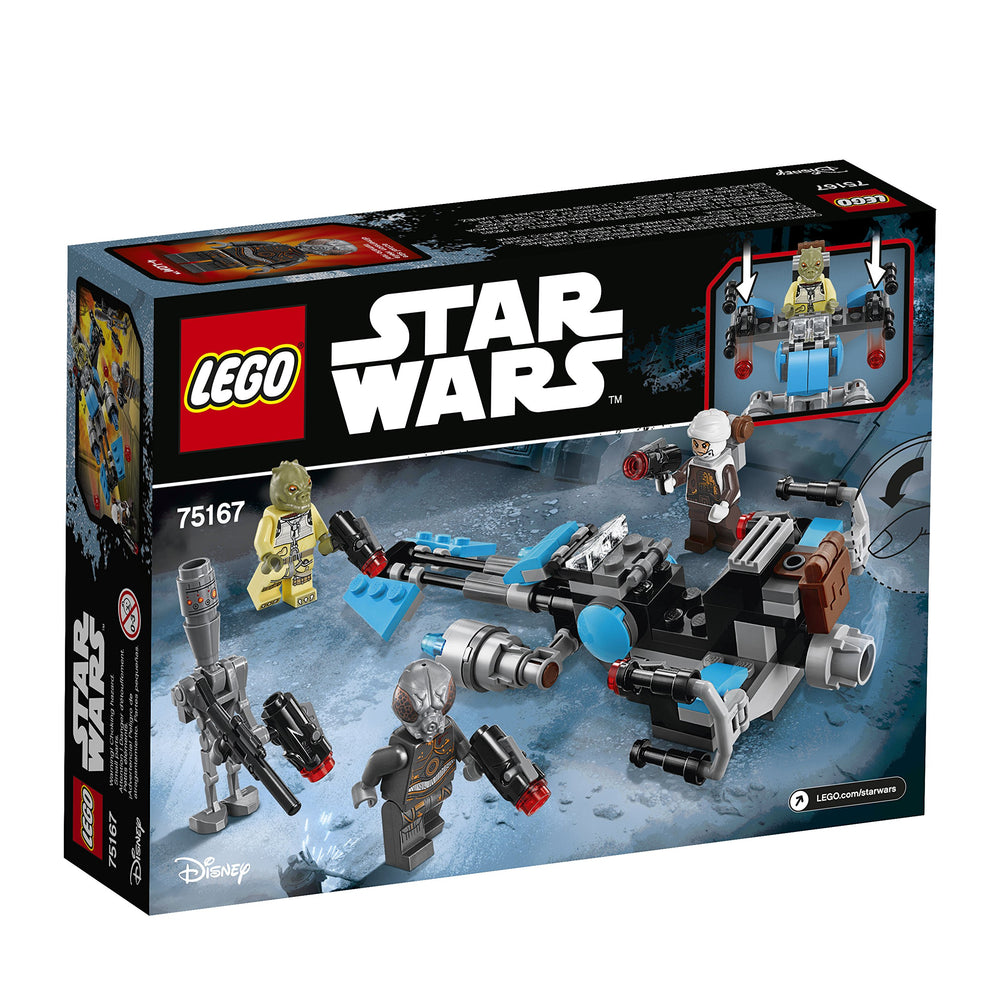LEGO Star Wars Bossk figure highlighting blue elements on the bike