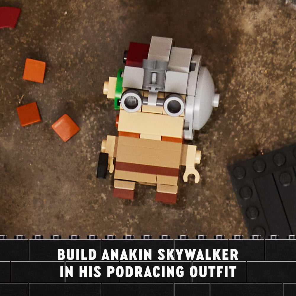 LEGO Star Wars BrickHeadz Queen Amidala figure with gem-detailed dress for display
