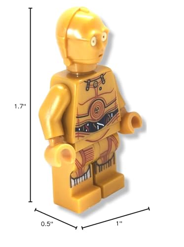 LEGO Star Wars C-3PO minifigure compact size fits any build
