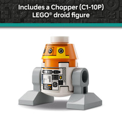 LEGO Star Wars Chopper built-in grumpy head movement feature.