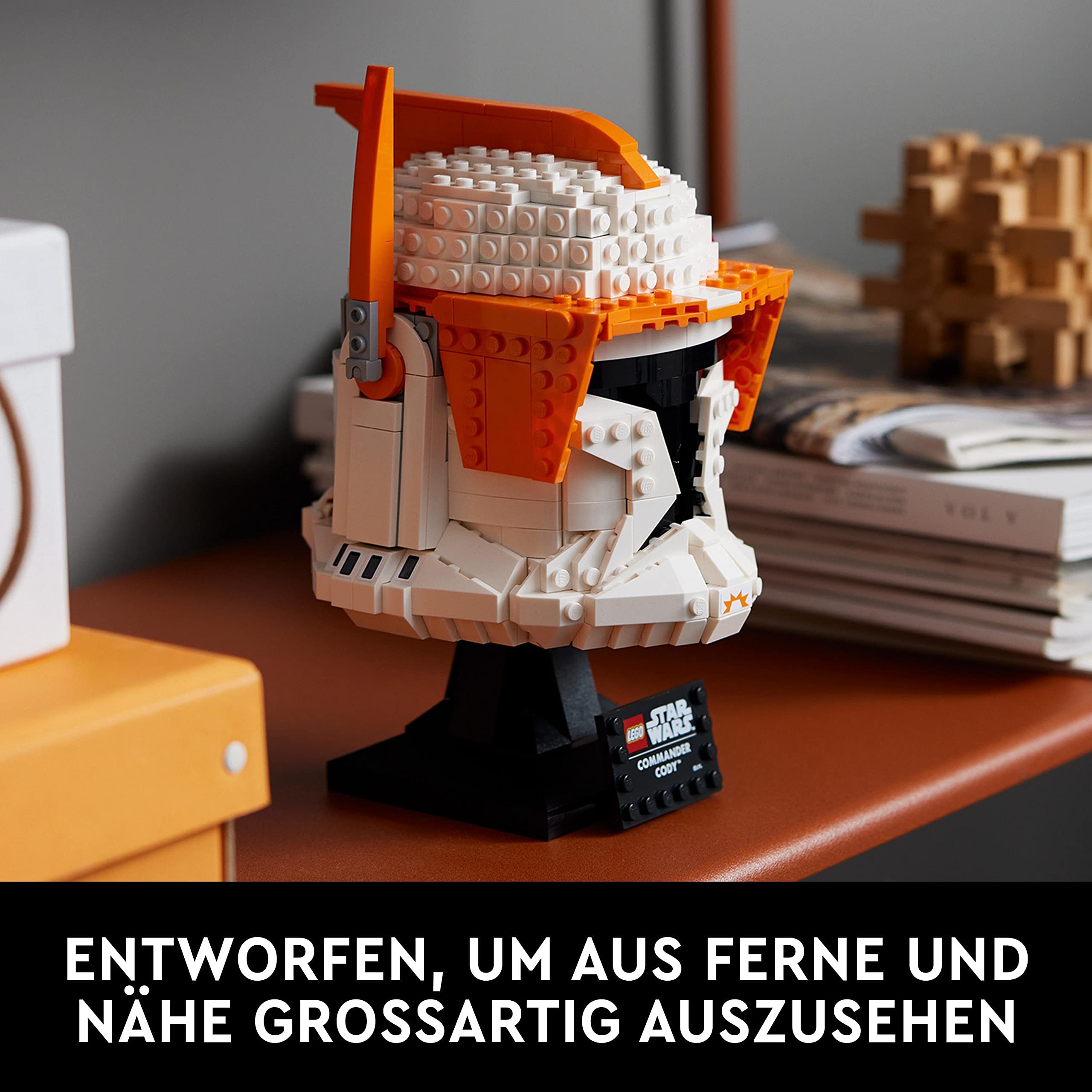 LEGO Clone Cody helmet detailing highlights authentic contours for fans and collectors.