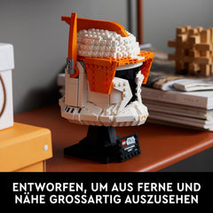 LEGO Clone Cody helmet detailing highlights authentic contours for fans and collectors.