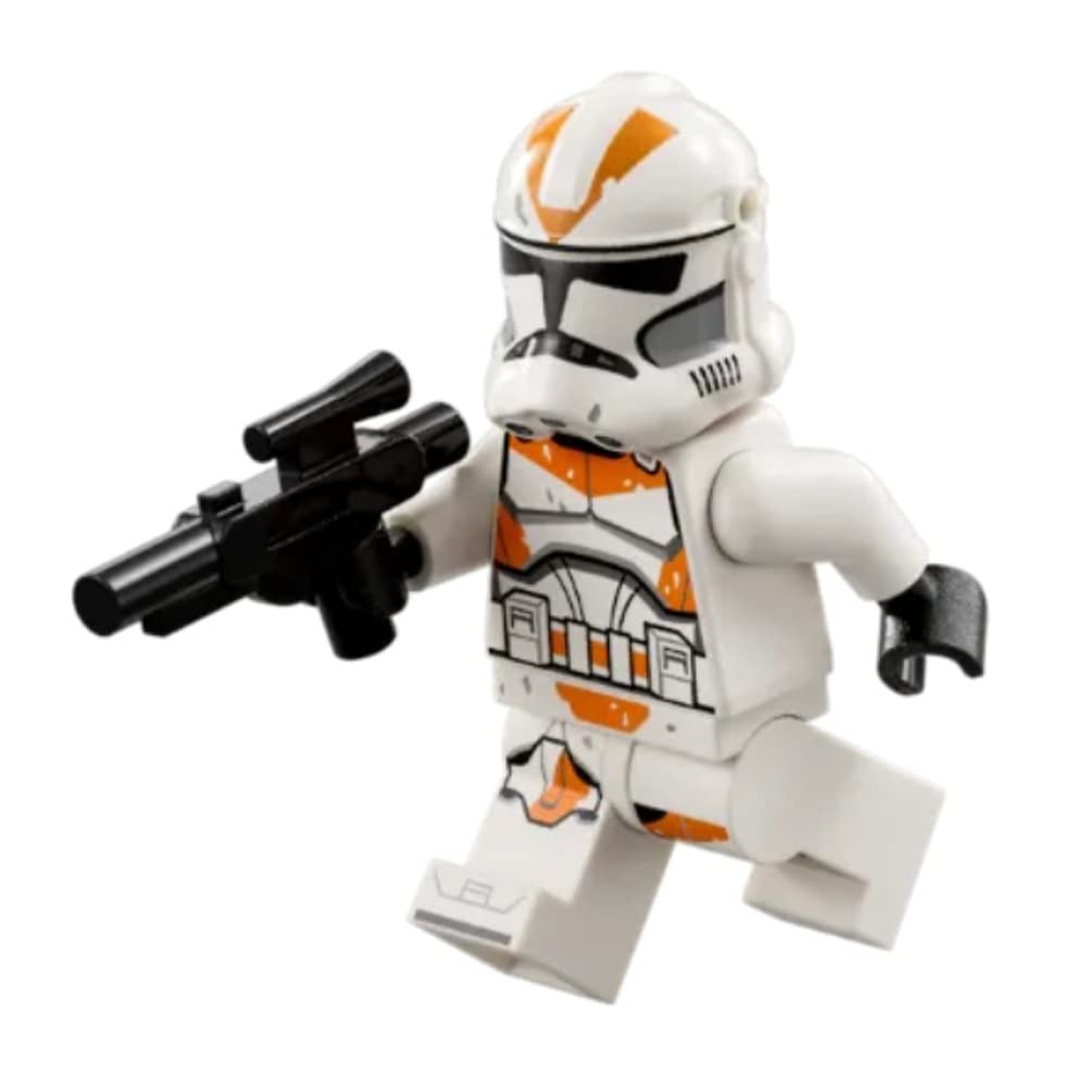 LEGO Star Wars Clone Trooper 212th Phase 2 with blaster for action-ready posing.