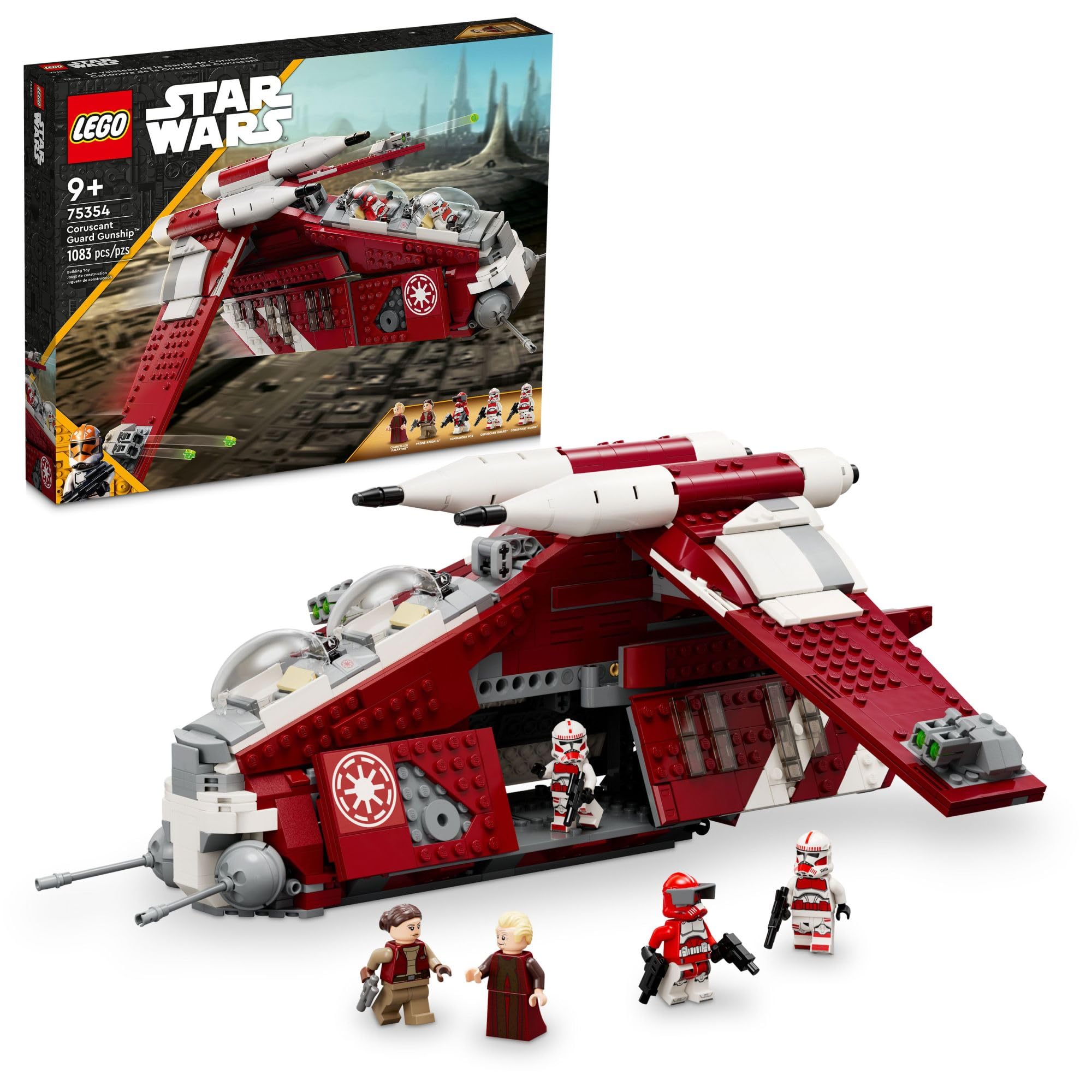 LEGO Star Wars Coruscant Guard Gunship front view for immersive play and display.