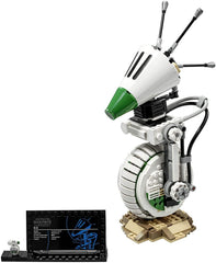 LEGO Star Wars D-O droid on built in display stand for home or office showcase