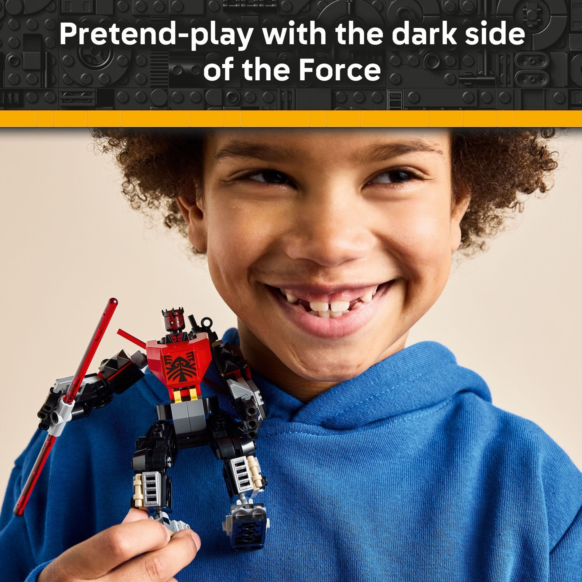 LEGO Star Wars Darth Maul Mech articulated arms enable dynamic poses.