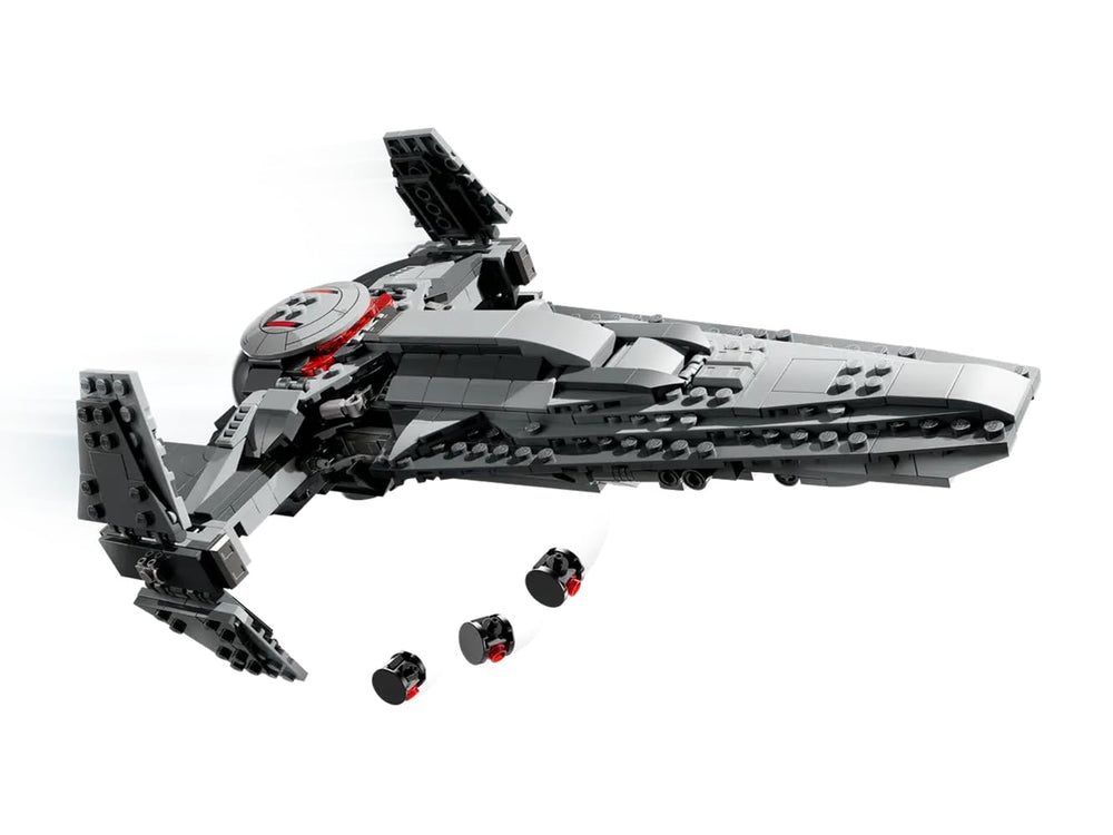 LEGO Star Wars Darth Maul's Sith Infiltrator rear view reveals landing gear and structural details