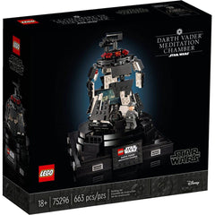 LEGO Star Wars Darth Vader meditation chamber with opening camera for shelf display.