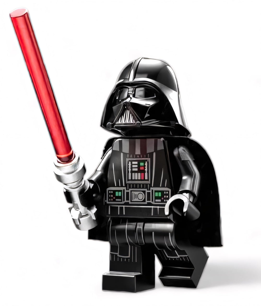 LEGO Darth Vader minifigure with lightsaber for display and action setups