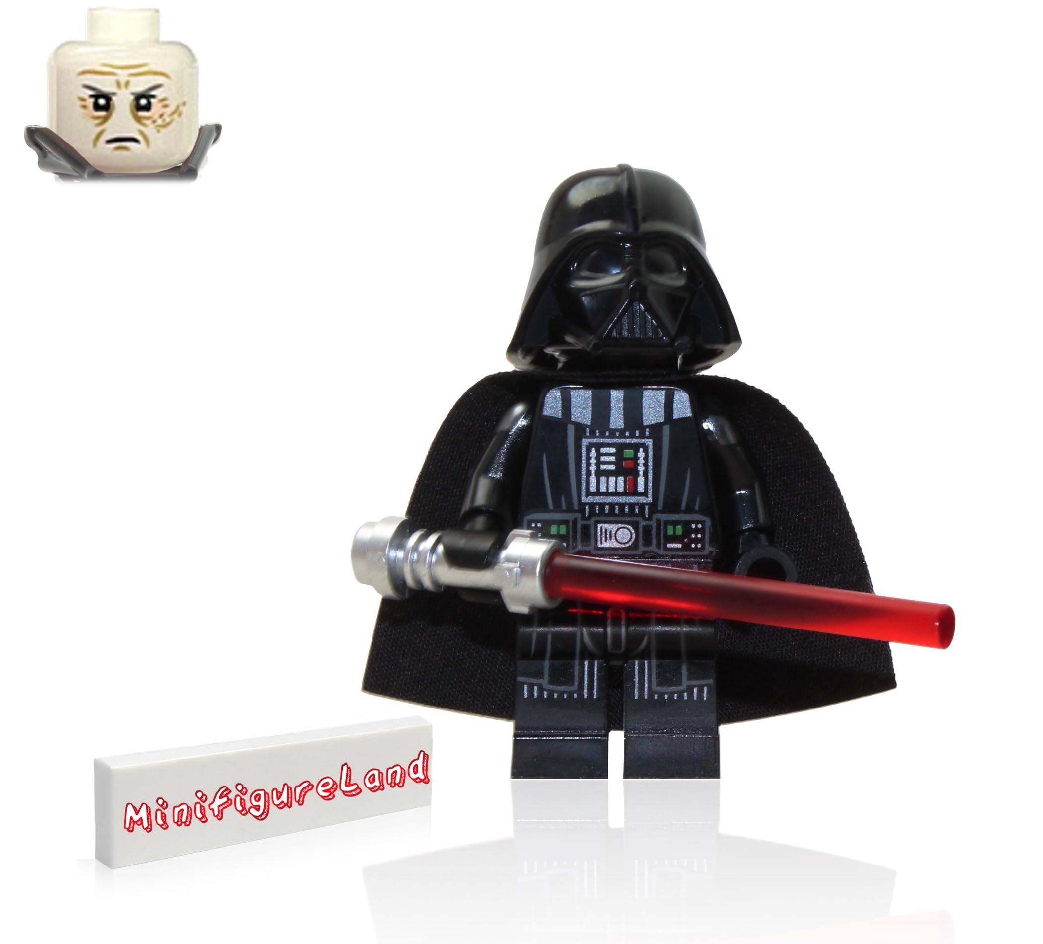 Darth Vader figure with red lightsaber for epic space battles.