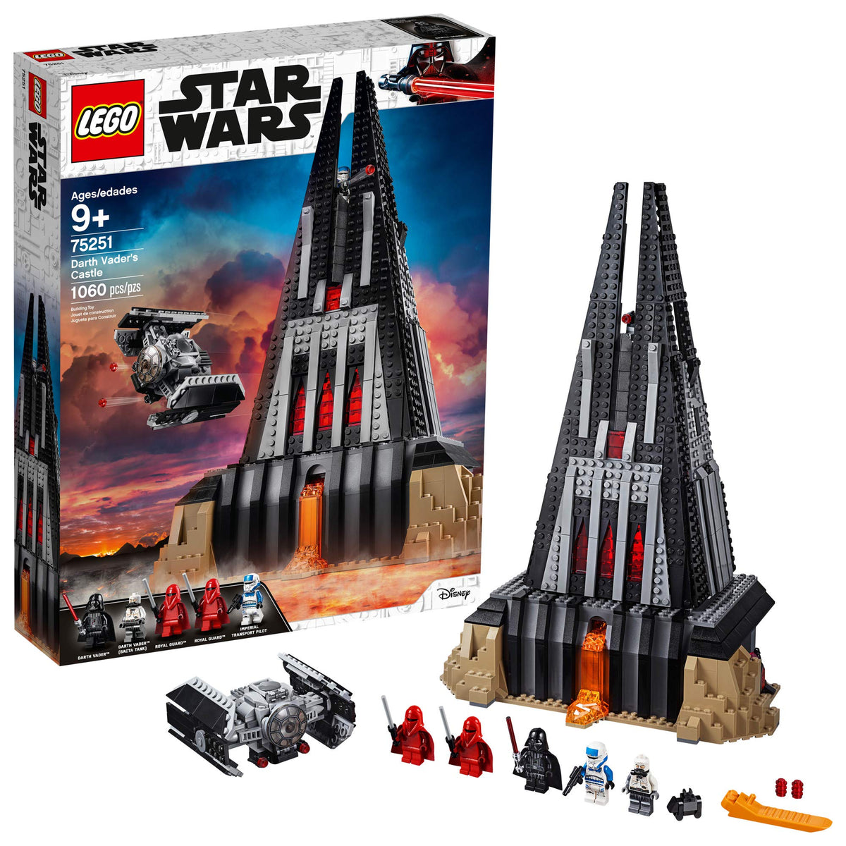 LEGO Star Wars Darth Vader's Castle exterior view for immersive play and display.