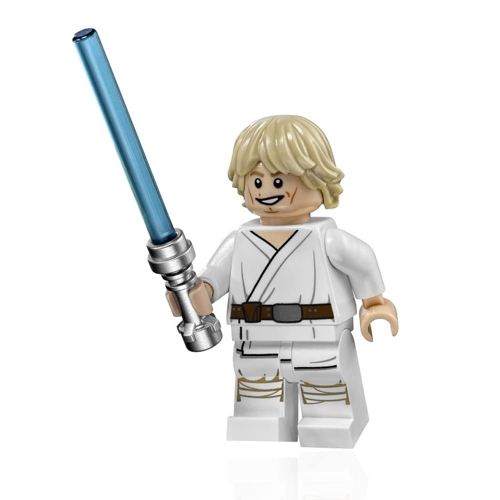 LEGO Star Wars Luke Skywalker minifigure, action pose, adds dynamic character to your Death Star diorama.