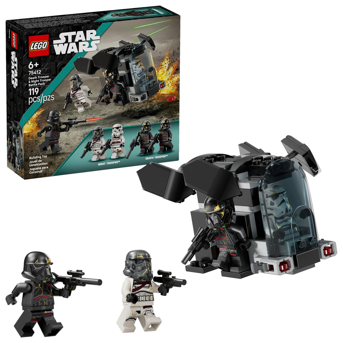LEGO Star Wars Death Trooper & Night Trooper Battle Pack dropship cockpit canopy for immersive play