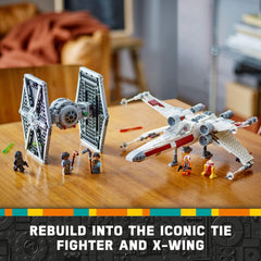LEGO Star Wars detachable wings feature enables quick rebuild into classic fighters.
