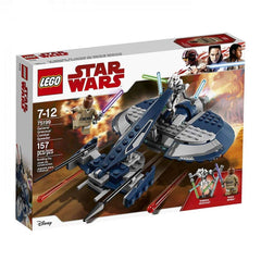 LEGO Star Wars General Grievous Combat Speeder front view shows sleek design for play and display.