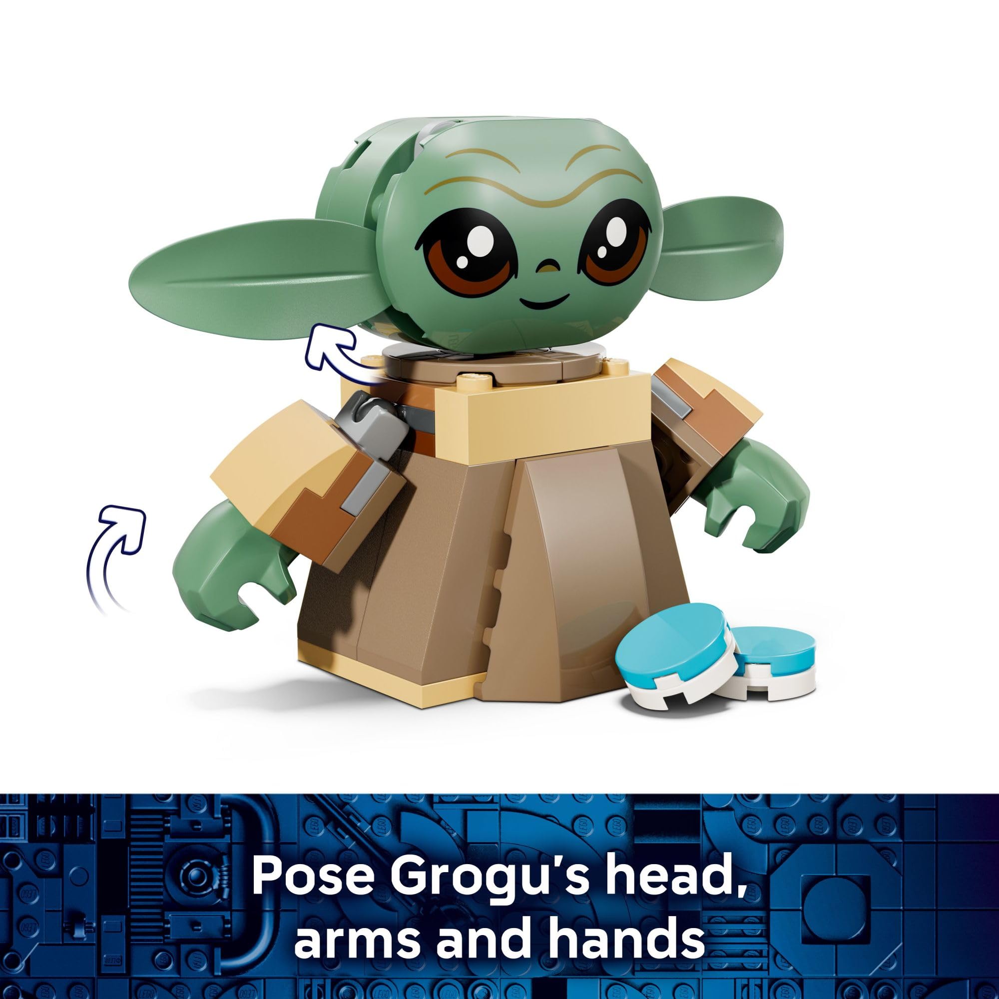 LEGO Star Wars Grogu's Homestead blue macarons hideable for surprises.