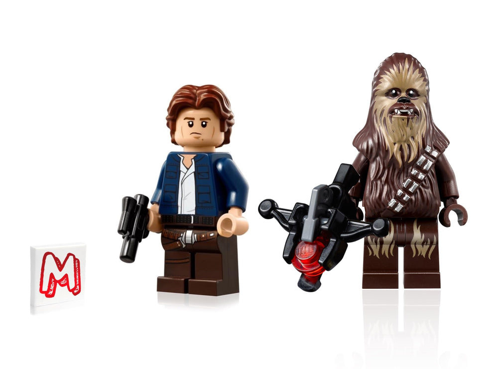 Han Solo blaster accessory enhances action play with LEGO Star Wars figures.