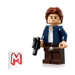 LEGO Star Wars Han Solo figure detail showing authentic parts and design.