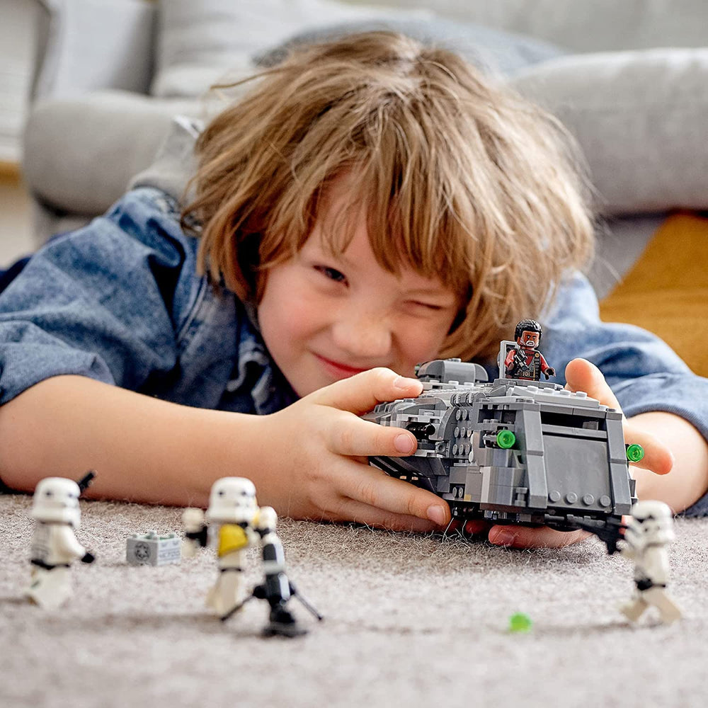 LEGO Star Wars Imperial Armored Marauder lookout hatch for minifigure visibility.