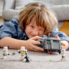LEGO Star Wars Imperial Armored Marauder lookout hatch for minifigure visibility.