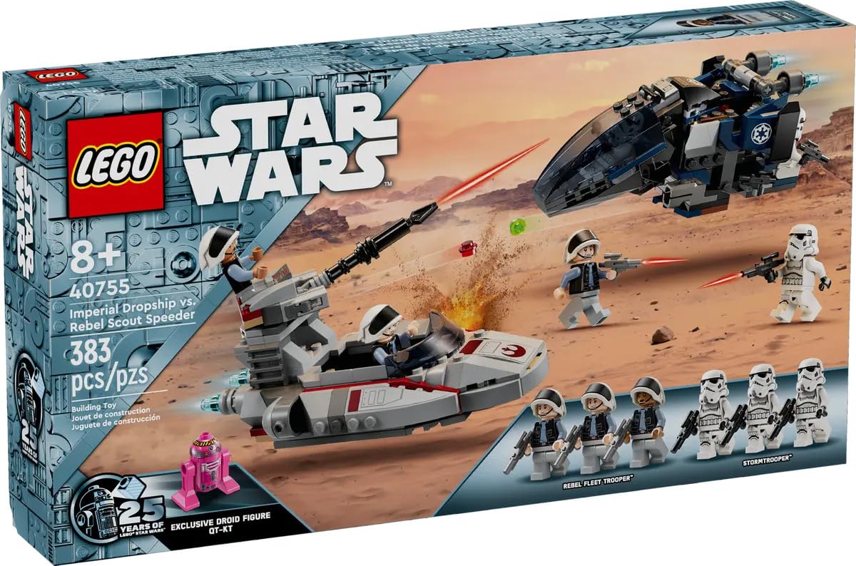 LEGO Star Wars Imperial Dropship 40755 front view, ideal for epic battles and display