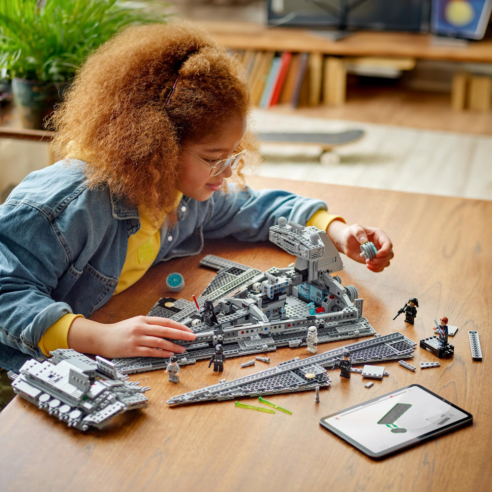 LEGO Star Wars Imperial Star Destroyer interior with bridge for immersive build sessions