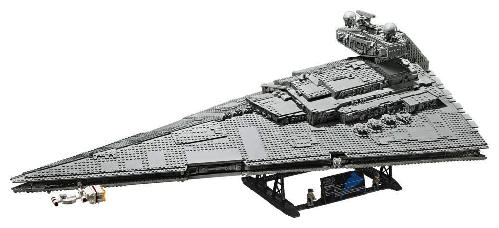 LEGO Star Wars Imperial Star Destroyer close-up highlights intricate surface detailing