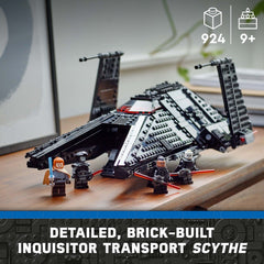 LEGO Star Wars Inquisitor Transport Scythe cockpit opens to reveal minifigure seats.