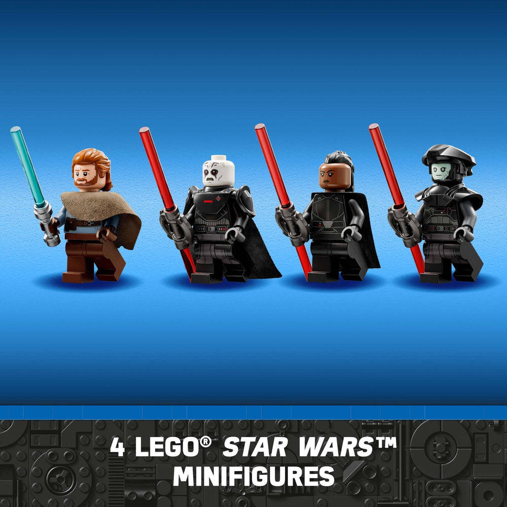 Interior features clips for lightsabers and accessible storage.