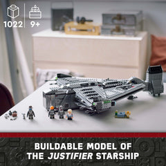 LEGO Star Wars The Justifier rear-engine with foldable mechanics for flight and landing