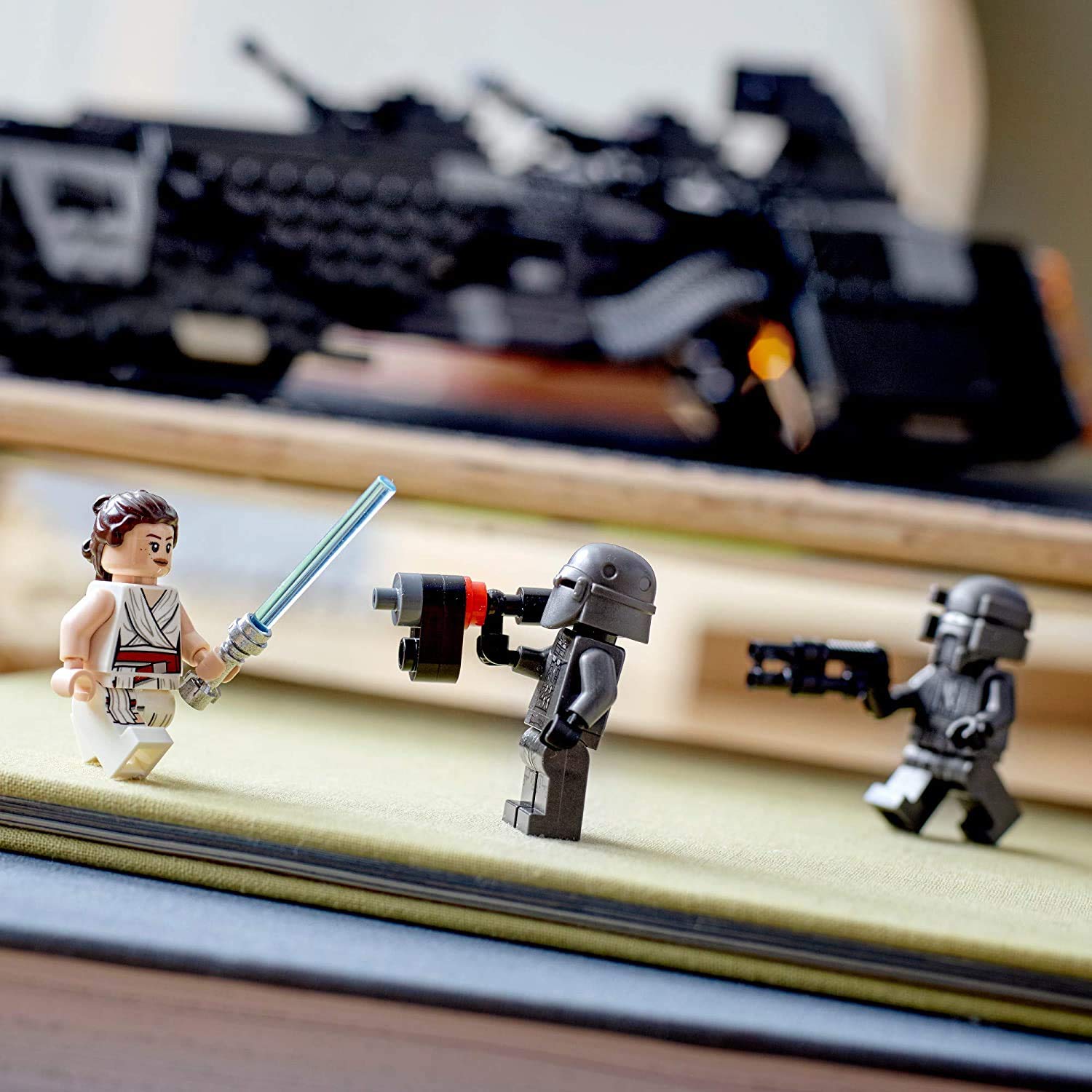 LEGO Star Wars transport ship includes two spring-loaded shooters for action.