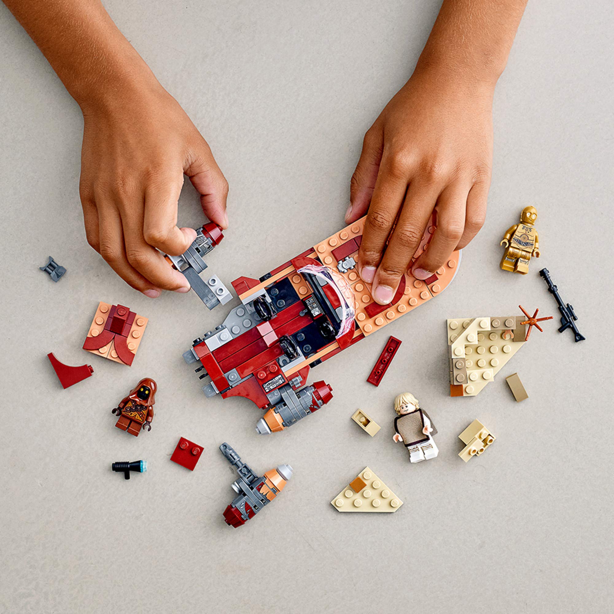Compact Landspeeder dimensions suitable for desk display