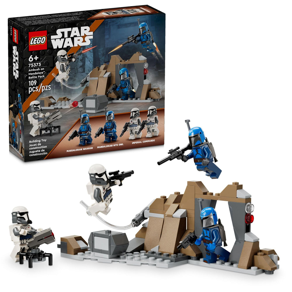 LEGO Star Wars Mandalorian Ambush rock formation with cave for imaginative battles