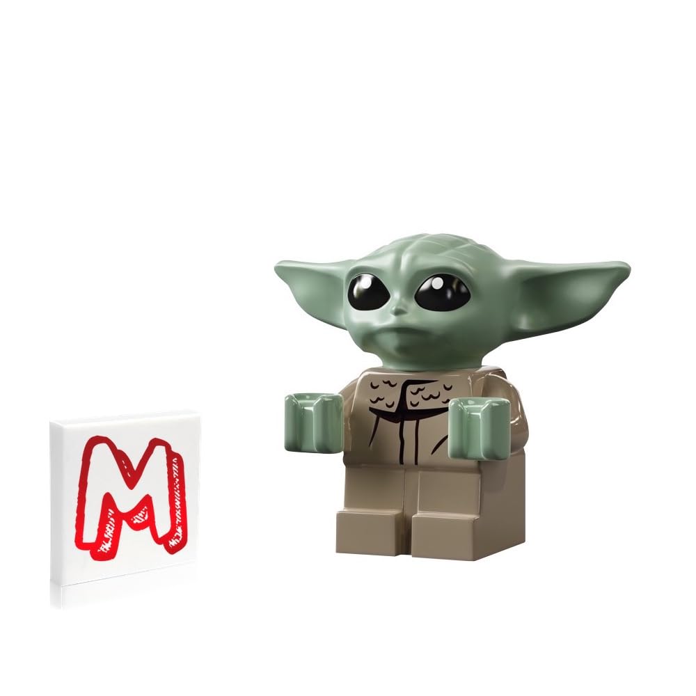 LEGO Star Wars Grogu minifigure with Minifigureland tile for imaginative play