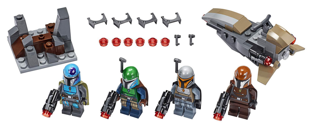 LEGO Star Wars Mandalorian minifigures ready for buildable battles