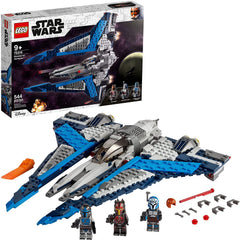 LEGO Star Wars Mandalorian Starfighter cockpit opens for two minifigures, ideal for action play
