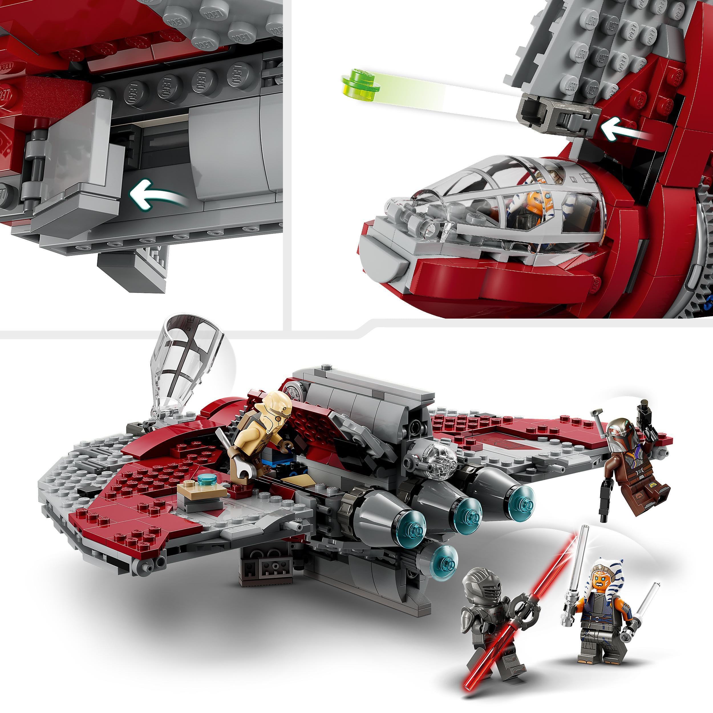 LEGO Star Wars minifigures Ahsoka Sabine Huyang Marrok bring iconic characters to life.