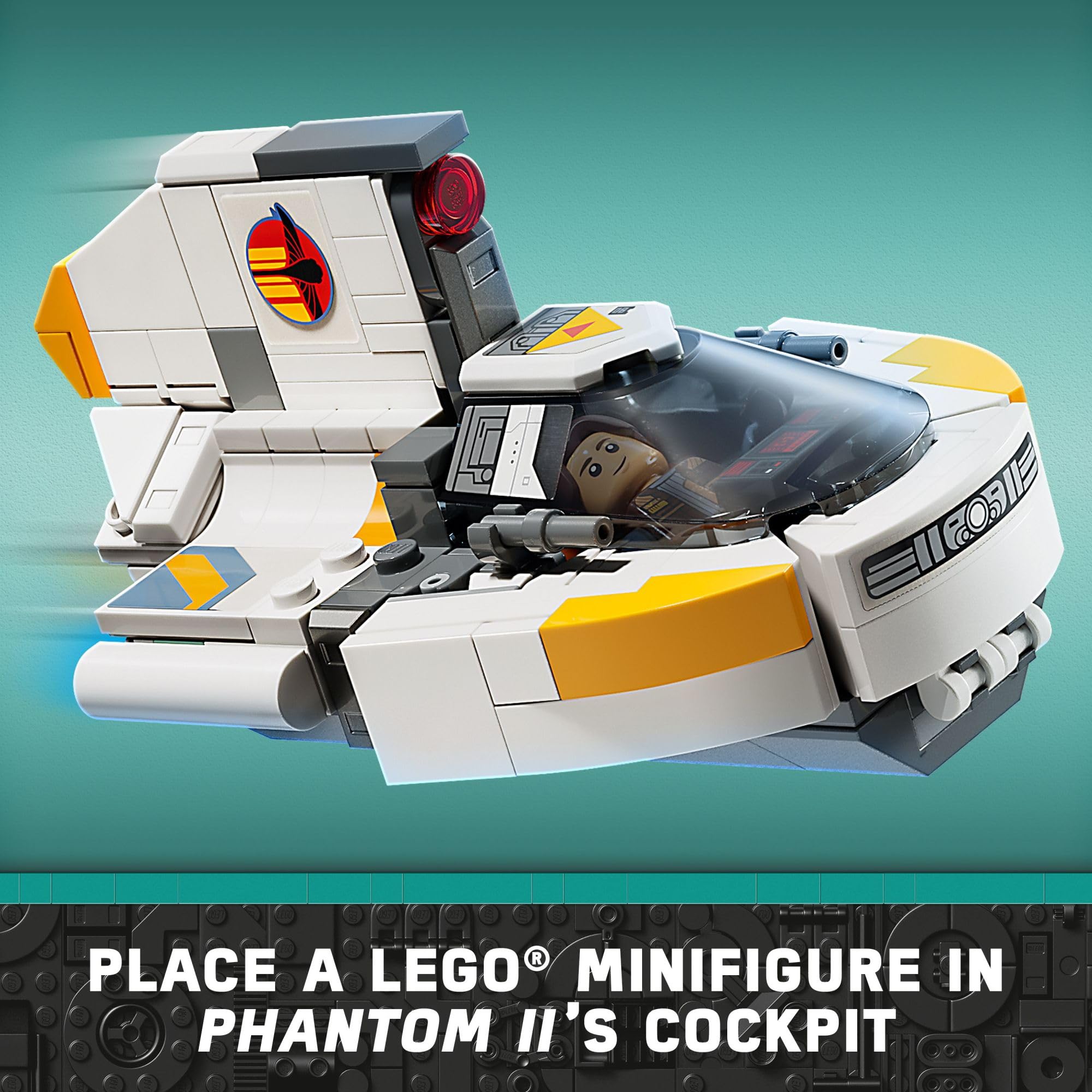 LEGO Star Wars Phantom II storage compartment for figures and gear