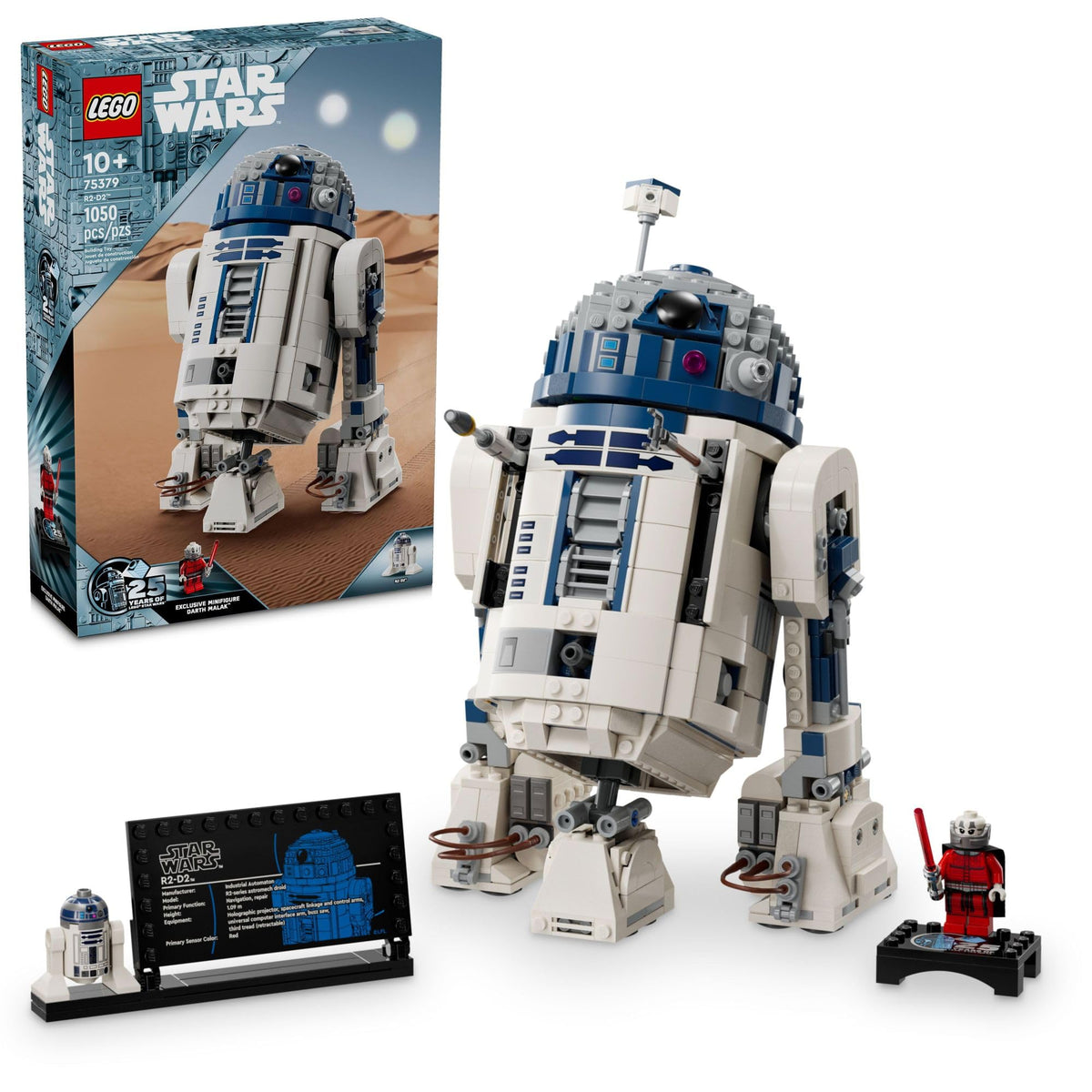 LEGO R2-D2 buildable figure for play and display in a Star Wars room.