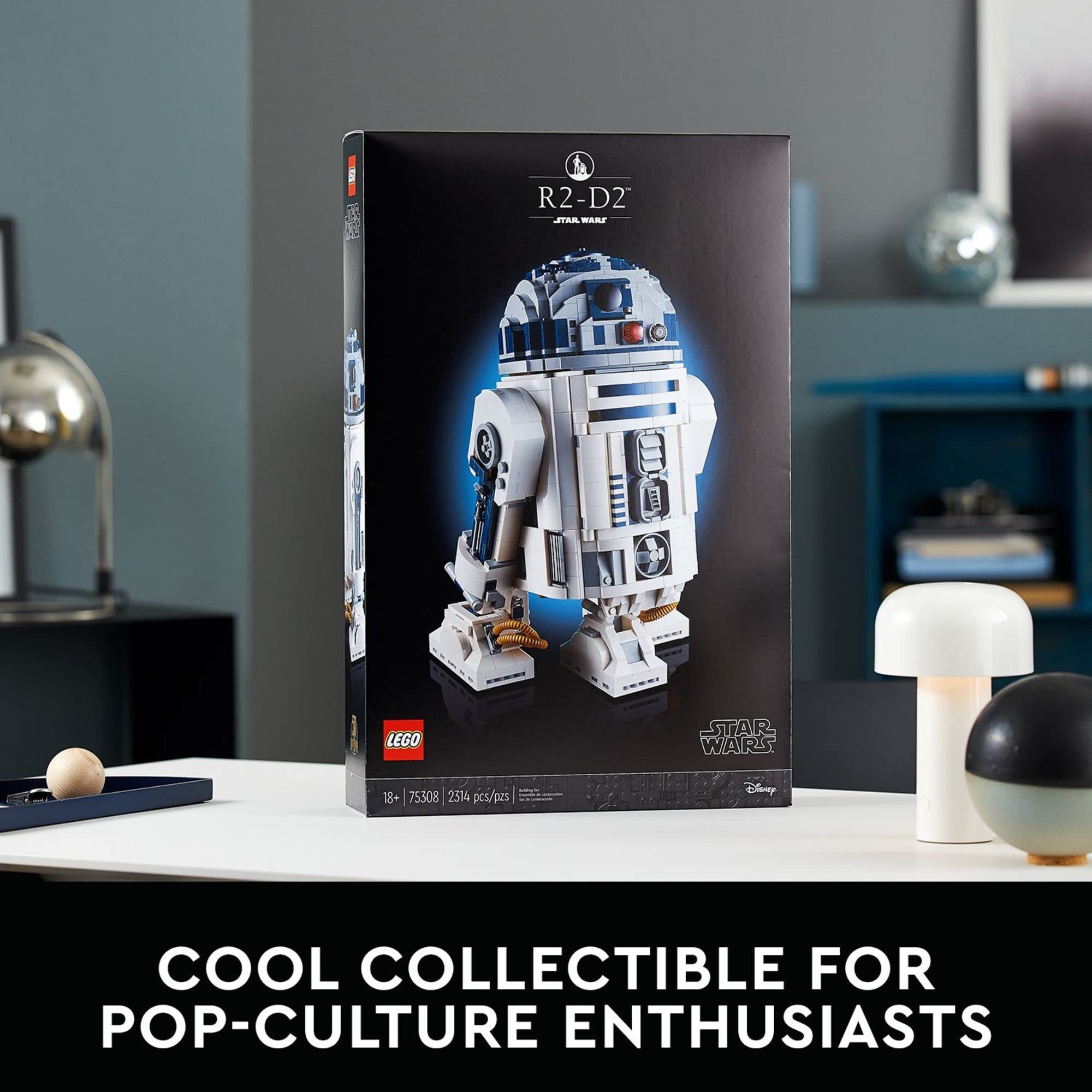LEGO Star Wars R2-D2 75308 periscope rises for dramatic viewing moments.