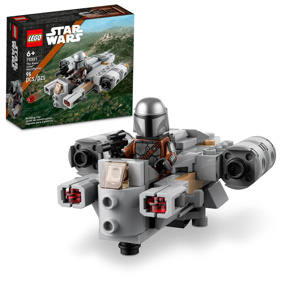 LEGO Star Wars Razor Crest Microfighter quick-build for fast play on the go.