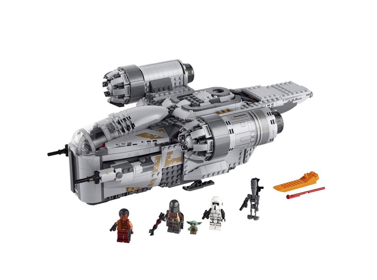 LEGO Star Wars Razor Crest model for display and imaginative play.